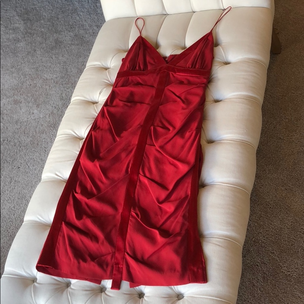 Nicole Miller Silk Spaghetti Strap Cocktail Dress